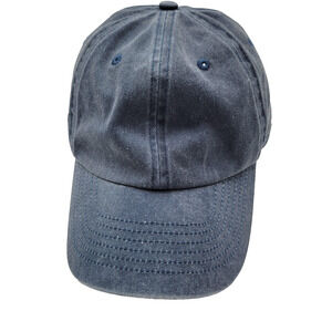 UpWest Hat Cap Strap Back Blue Denim Embroidered Mens One Size Casual Classic